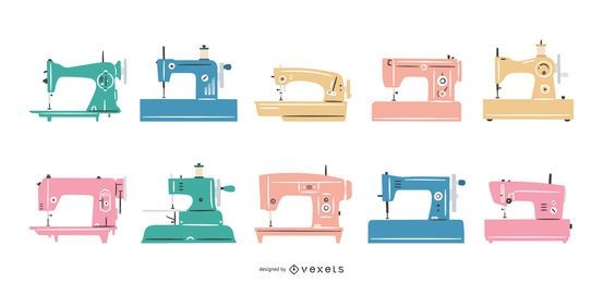 Colección de máquinas de coser planas