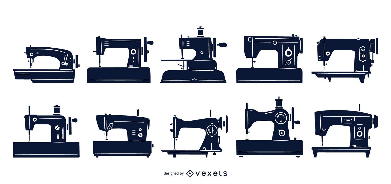 Sewing machines flat collection