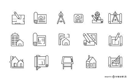 Architektur-Icon-Set