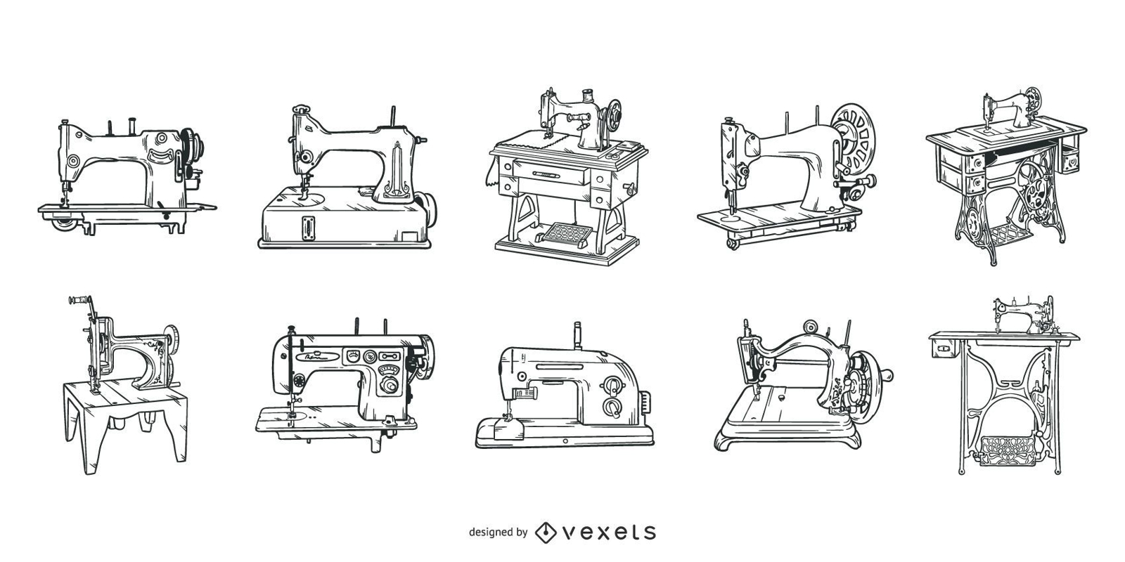 Desenho de Máquina de costura para colorir