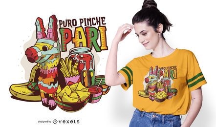 Design de t-shirt de festa mexicana