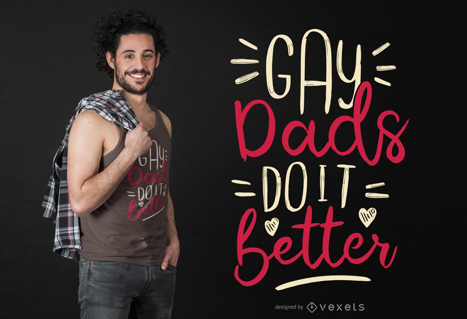 Gay dads t-shirt design