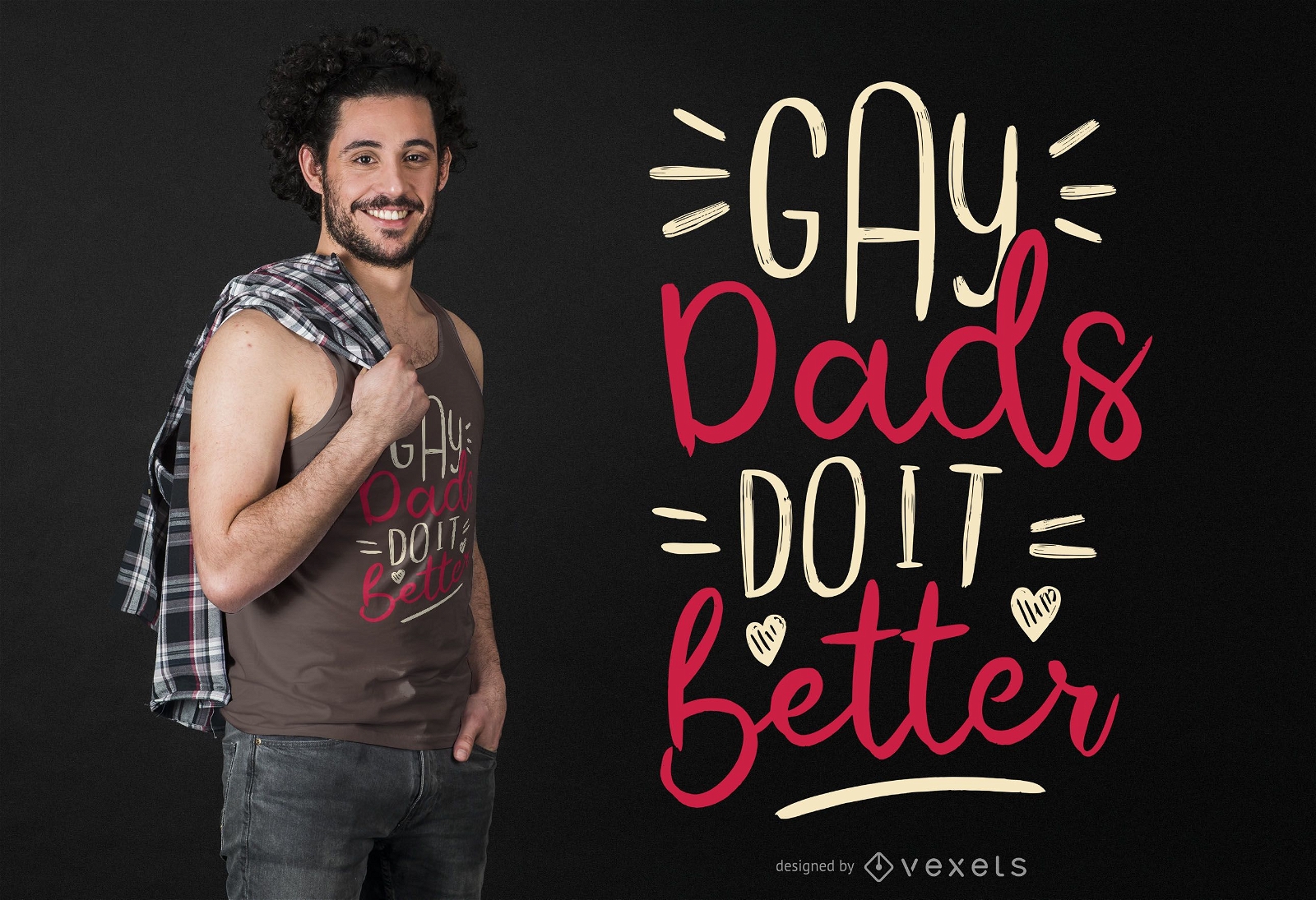 Homosexuell Väter T-Shirt Design