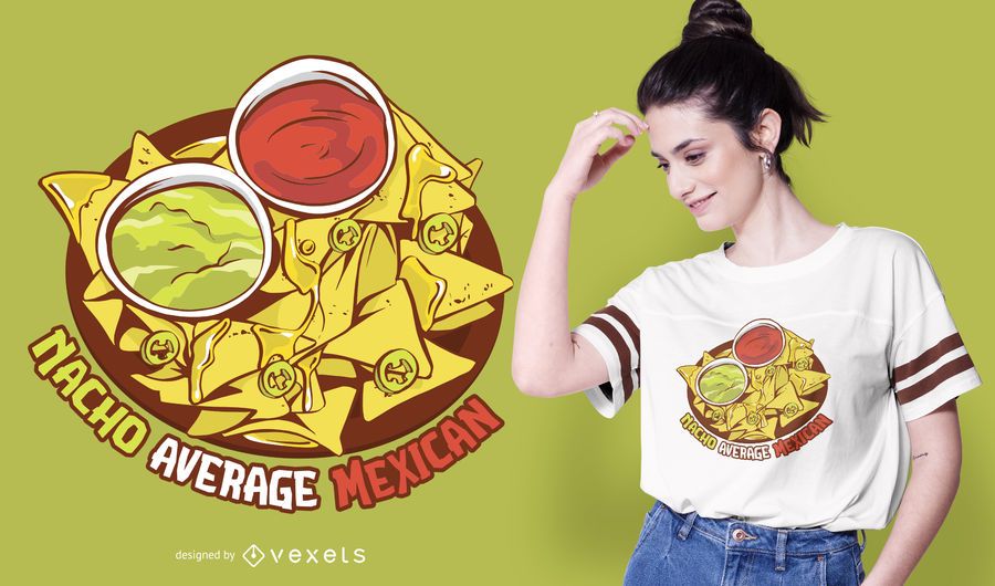Diseño de camiseta mexicana promedio de Nacho Diseño de camiseta mexicana promedio de Nacho