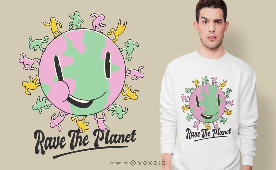 Rave the planet t-shirt design Rave the planet t-shirt design