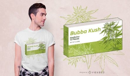 Design de camiseta Bubba kush