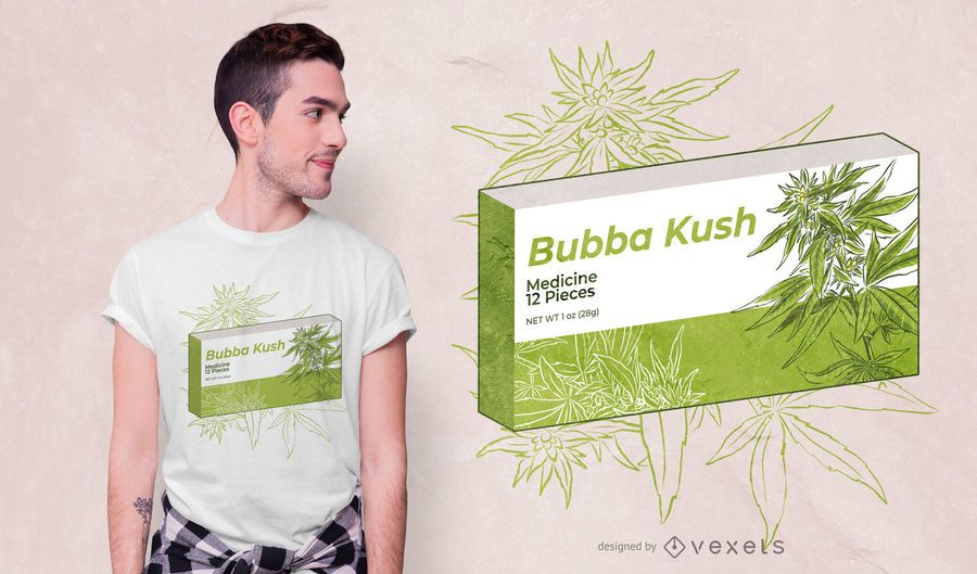 Diseño de camiseta Bubba Kush Diseño de camiseta Bubba Kush