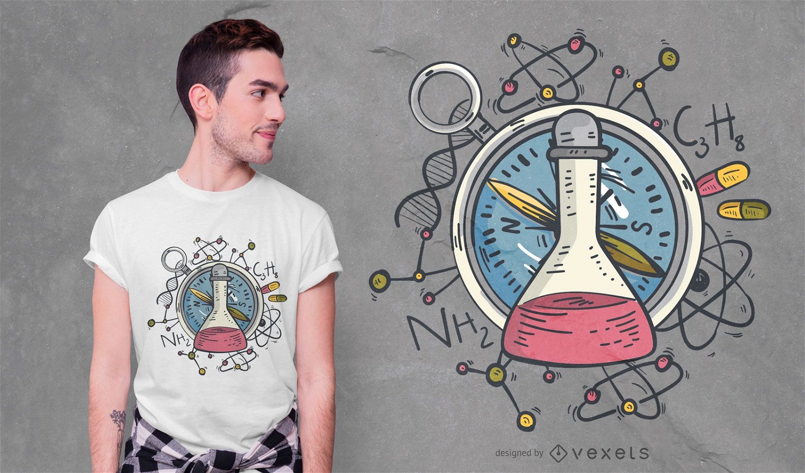 Design de camisetas científicas