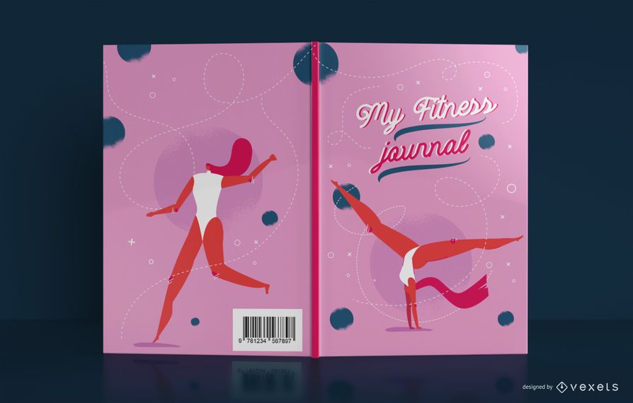 Design da capa do livro My Fitness Journal Design da capa do livro My Fitness Journal