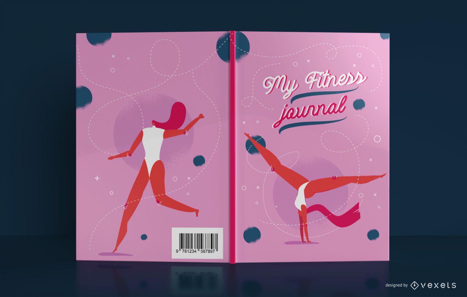 Diseño de portada de libro My Fitness Journal