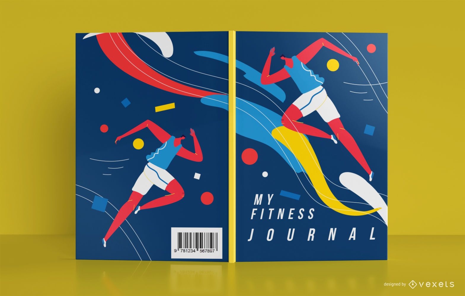 Design da capa do livro de revistas esportivas