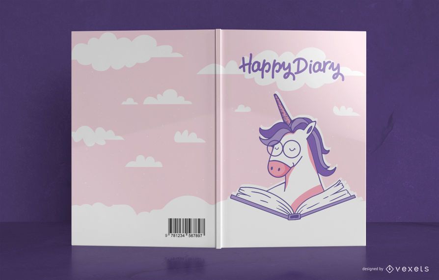 Unicorn Diary Book Cover Design Unicorn Diary Book Cover Design