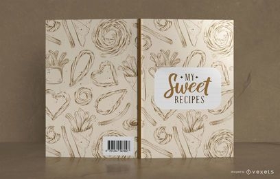 Süßes Rezeptbuch-Cover-Design