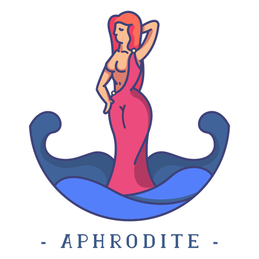 Aphrodite griechischer Gott Charakter PNG-Design
