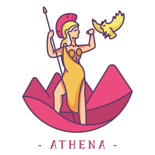 Athena griechischen Gott Charakter PNG-Design