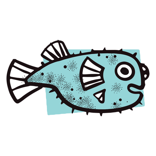 Blauer Fischschlag PNG-Design