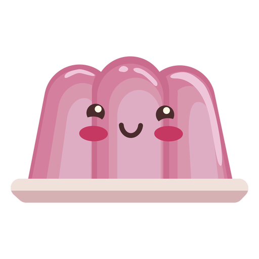 Candy kawaii gelatina rosa Diseño PNG