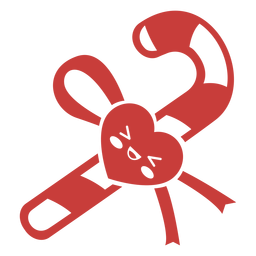 Candycane Kawaii Diseño PNG