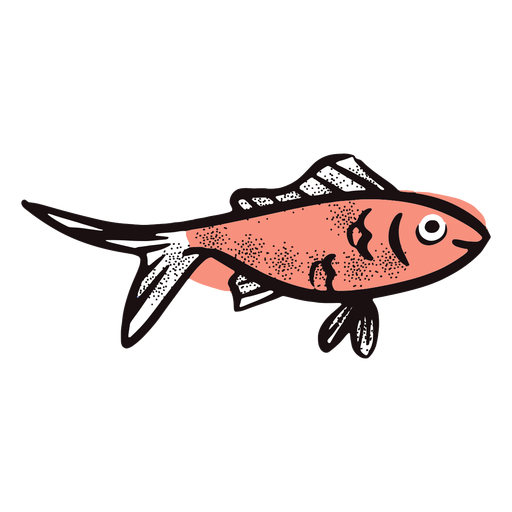 Cartoon fish smiling PNG Design