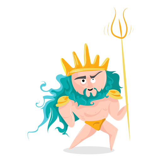 Personagem deus poseidon Desenho PNG