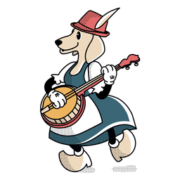 Perro de oktoberfest de carácter Diseño PNG