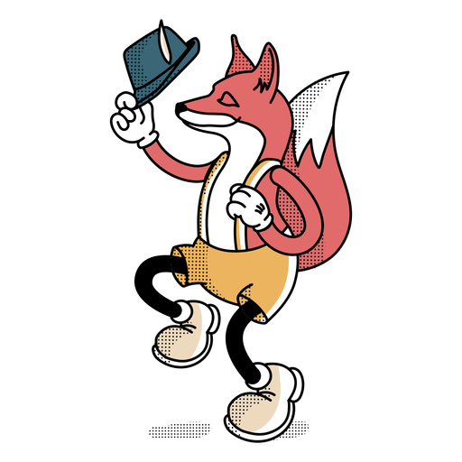 Charakter Oktoberfest Fuchs PNG-Design