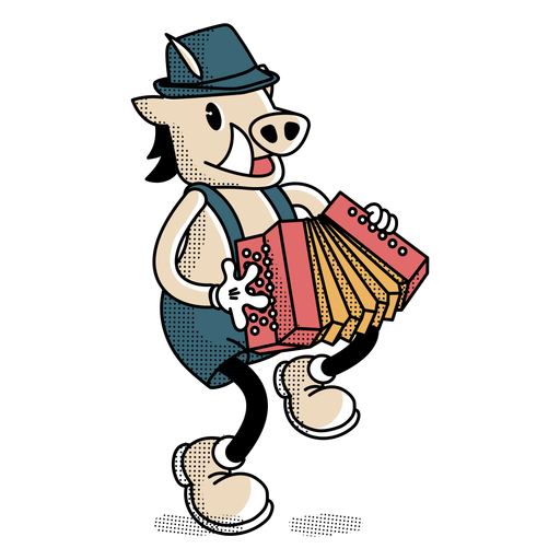 Charakter Oktoberfest Schwein PNG-Design