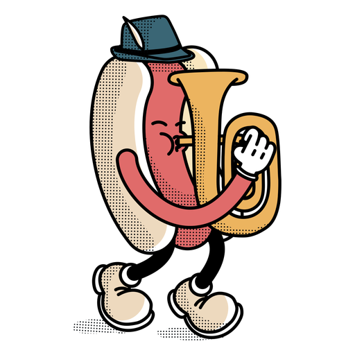 Charakter Oktoberfest Hotdog PNG-Design
