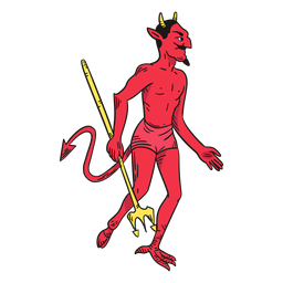 Character Red Devil PNG & SVG Design For T-Shirts