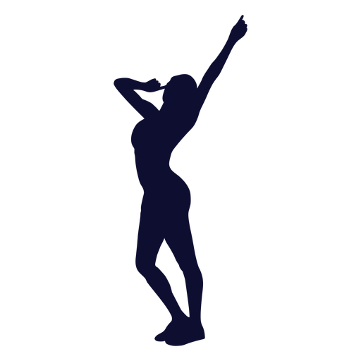 Bailando silueta mujer