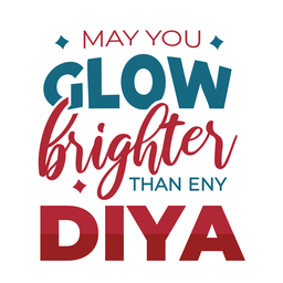 Diwali lettering diya PNG Design