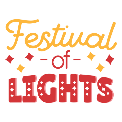 Diwali lettering festival of lights PNG Design