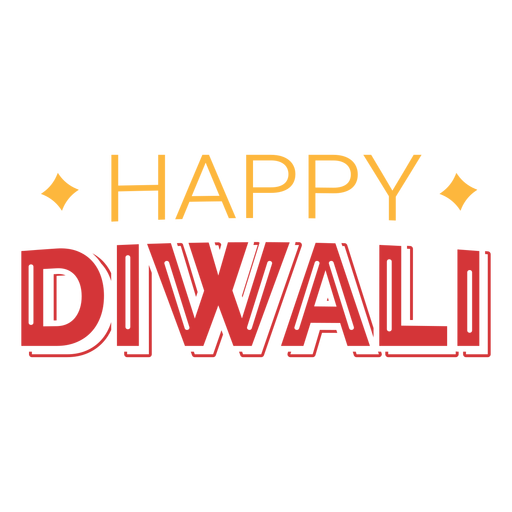 Diwali Schriftzug glücklich Diwali PNG-Design