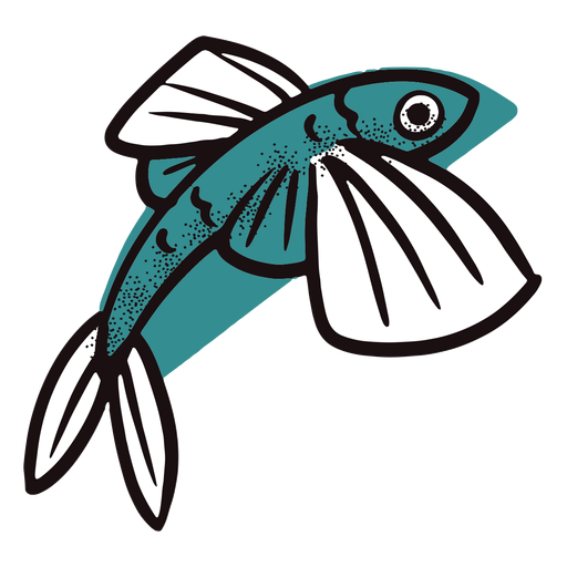 Fish blue PNG Design