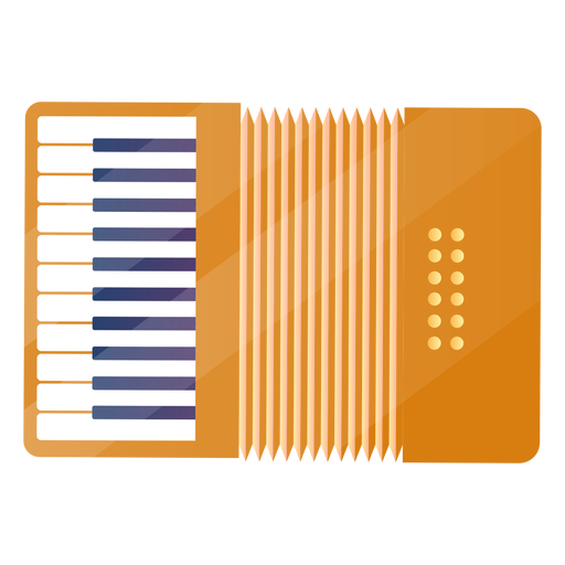 Flat accordion PNG Design