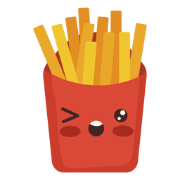 Diseño PNG Y SVG De Papas Fritas Kawaii Planas Para Camisetas Diseño PNG Y SVG De Papas Fritas Kawaii Planas Para Camisetas