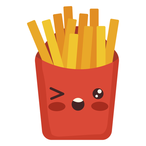 Batatas fritas kawaii Desenho PNG