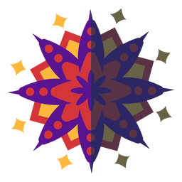 Mandala plana violeta Diseño PNG