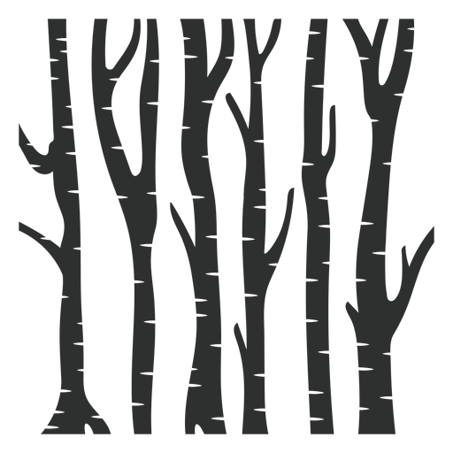 Waldschwarze Bäume PNG-Design