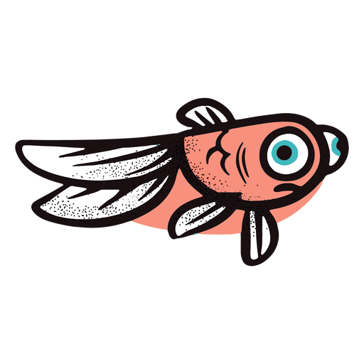 Funny red fish PNG Design