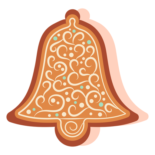 Gingerbread bell cookie PNG Design