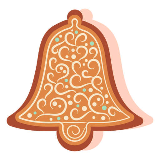 Gingerbread cookie bell PNG Design