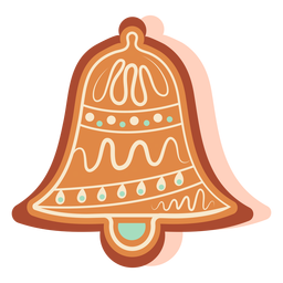 Gingerbread cookie bell christmas PNG Design
