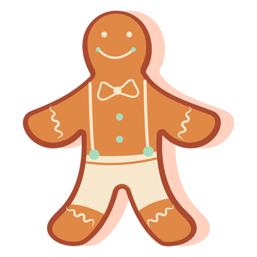 Gingerbread cookie boy PNG Design