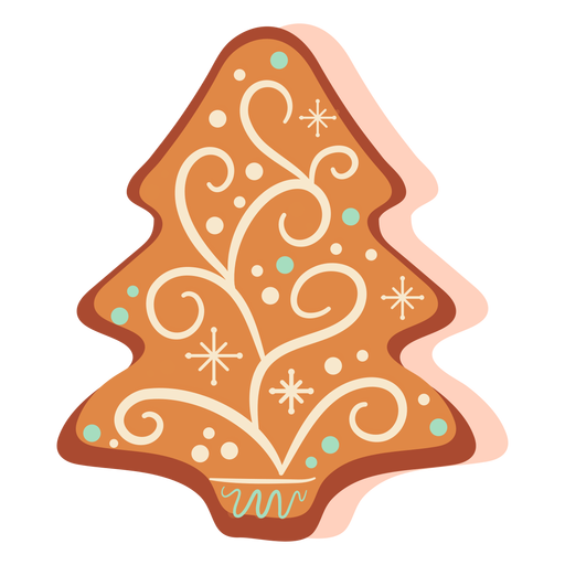 Gingerbread cookie christmas tree PNG Design