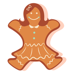 Lebkuchenplätzchenmädchen PNG-Design