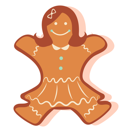 Gingerbread cookie girl - Transparent PNG & SVG vector file