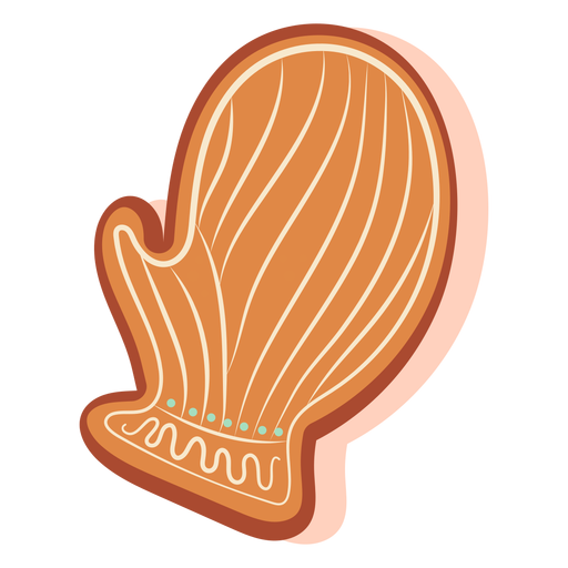 Gingerbread cookie glove PNG Design