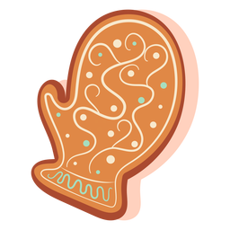 Gingerbread cookie glove christmas PNG Design