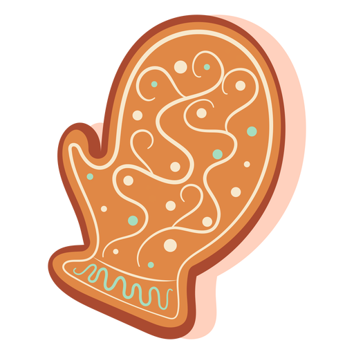 Gingerbread cookie glove christmas PNG Design